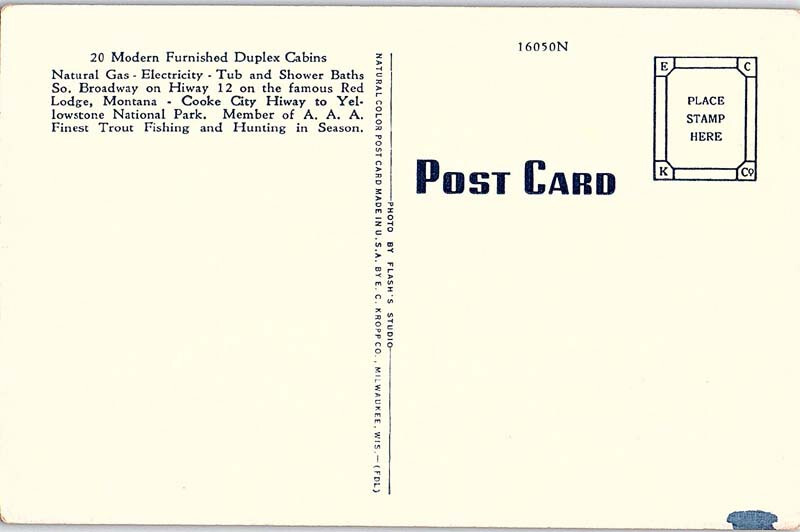 Postcard GAS STATION SCENE Red Lodge Montana MT 10/19 AI8147 eBay