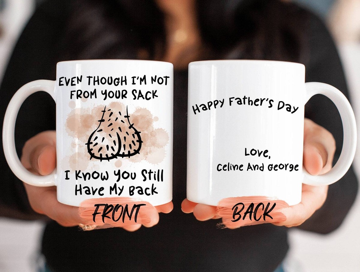 Funny Step Dad Ball Sack Bonus Dad Mug Step Dad Ball Sack Mug For