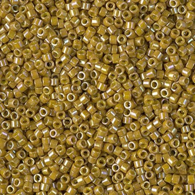 Miyuki Delica Seed Beads Size 11/0 Frosted Opq Glazed Rainbow Ivory DB2301