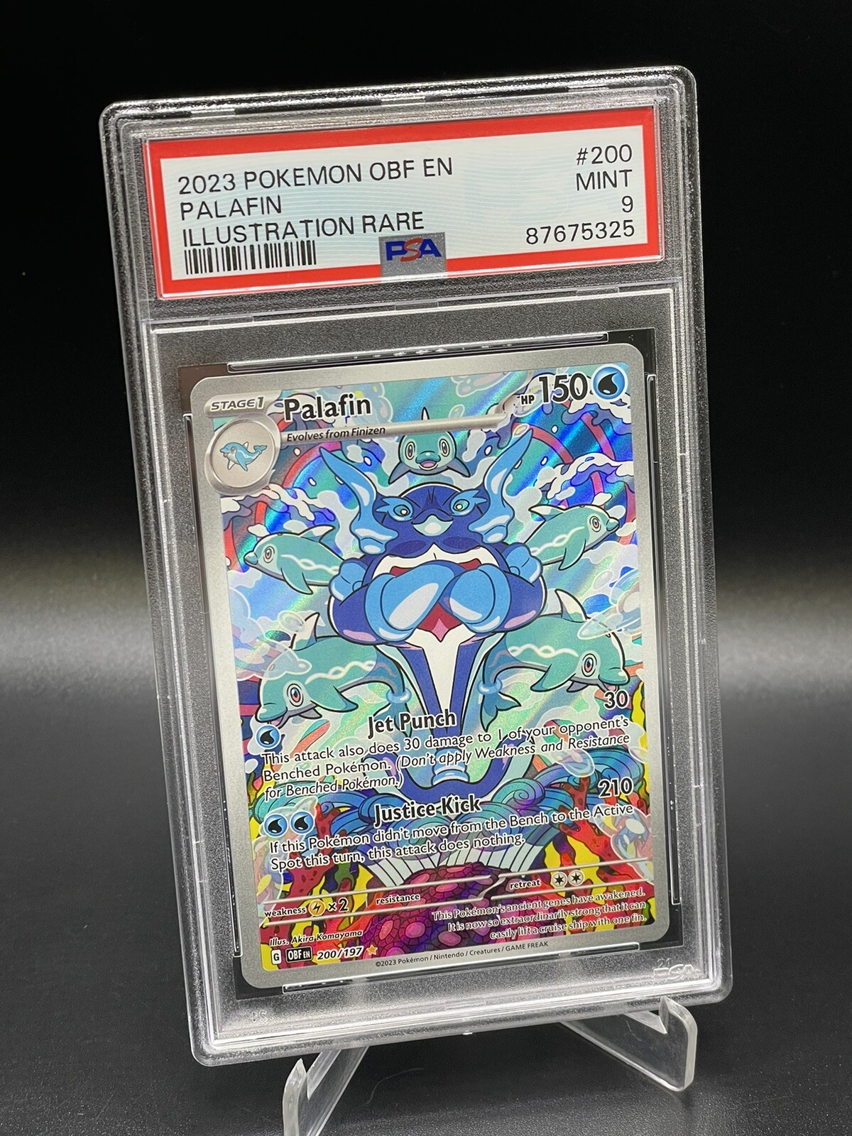 2023 Pokemon Obsidian Flames OBF EN - Palafin Illustration Rare #200 - PSA 9