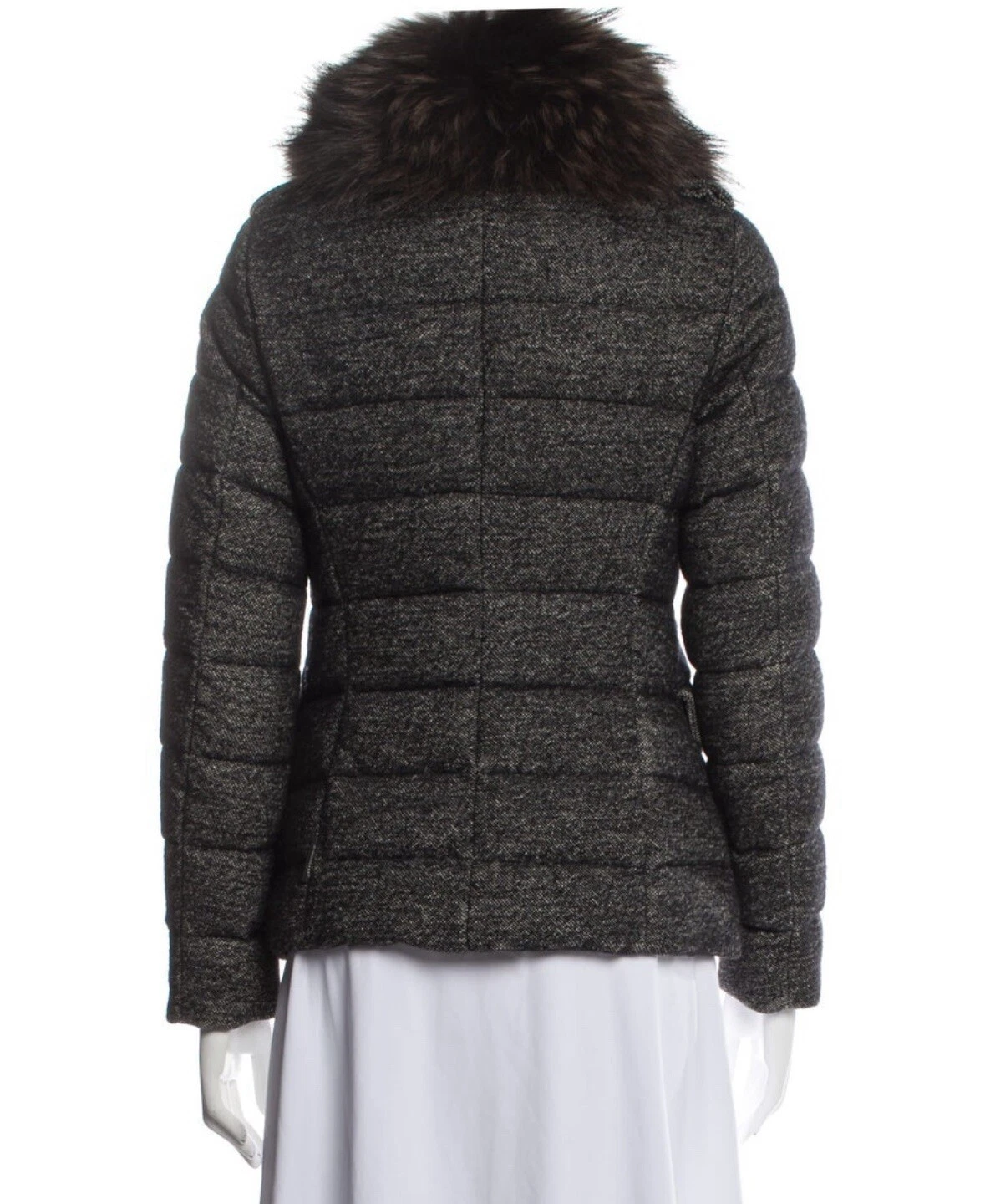 Piumino donna Moncler modello tweed petite taglia 00