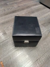 GEOFFREY BEENE stainless steel travel 7 Piece cocktail bar- Leather Box 