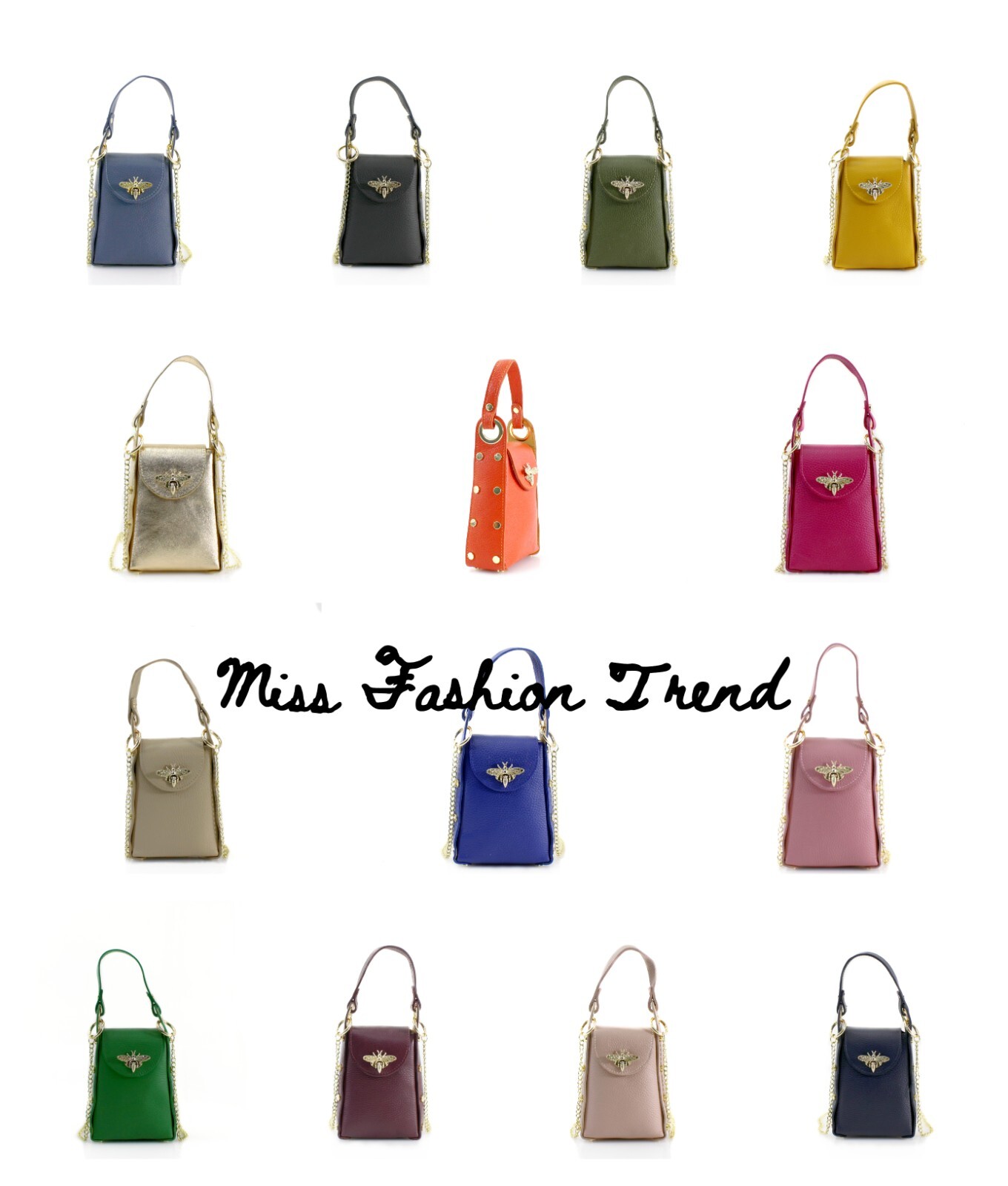 Bandolera Mini/Bolso de agarre/Bolso de tachuelas Damas Bolso de cuero de abeja Elegante Ropa de fiesta
