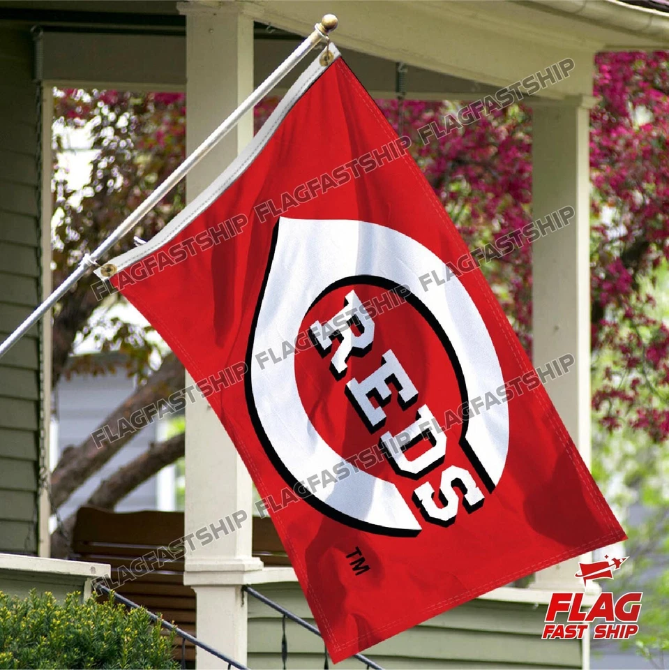 Cincinnati Reds 3x5 ft Flag Banner Man Cave MLB Logo Baseball FREE Shipping USA - Image 3 of 4