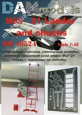 Dan Models 48524 Photo-etched MiG-21 pilot's ladder, pads, antennas, 1/48 scale