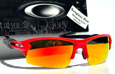 NEW Oakley FLAK 2.0 Matte Redline POLARIZED Galaxy Ruby Mirror Sunglass 9188