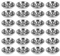 Metall Aschenbecher Rund - 24Er Set - Tisch Party Bar Ascher Elegant AußEn Innen