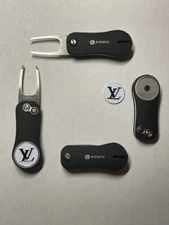 (1) Pitchfix Golf Switchblade Divot Tool & LOUIS VUITTON  1" Coin Golf Marker