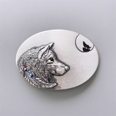 Wolf Head Pewter Pewter Pin Badge - Hand Made In Cornwall - Foto 4