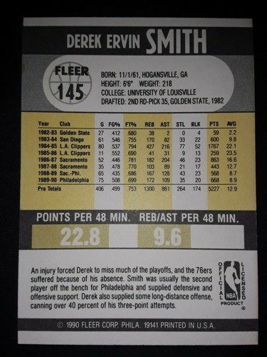 1990-91 Fleer NBA Basketball Trading Cards (25-185) - Pick your Card(s) - Picture 25 of 31