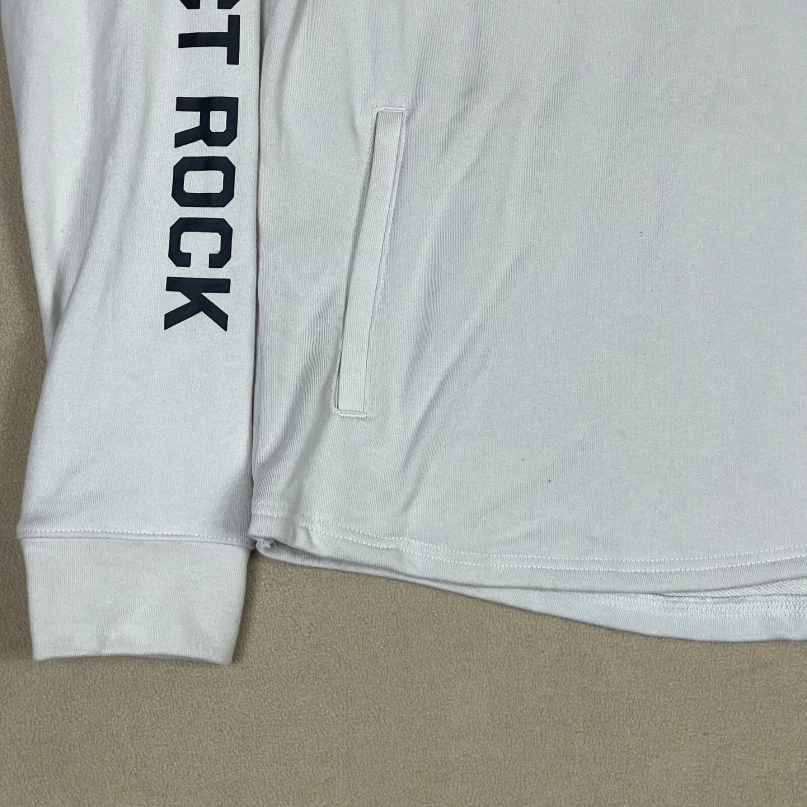 OFF WHITE Felpa con cappuccio Under Armour gioventù extra large bianca Project pullover da uomo nuova con etichette