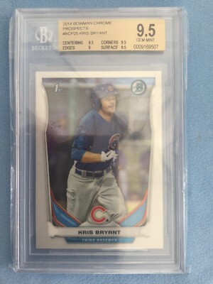2014  BOWMAN CHROME BASEBALL  RC KRIS BRYANT BGS 9.5 GEM MINT