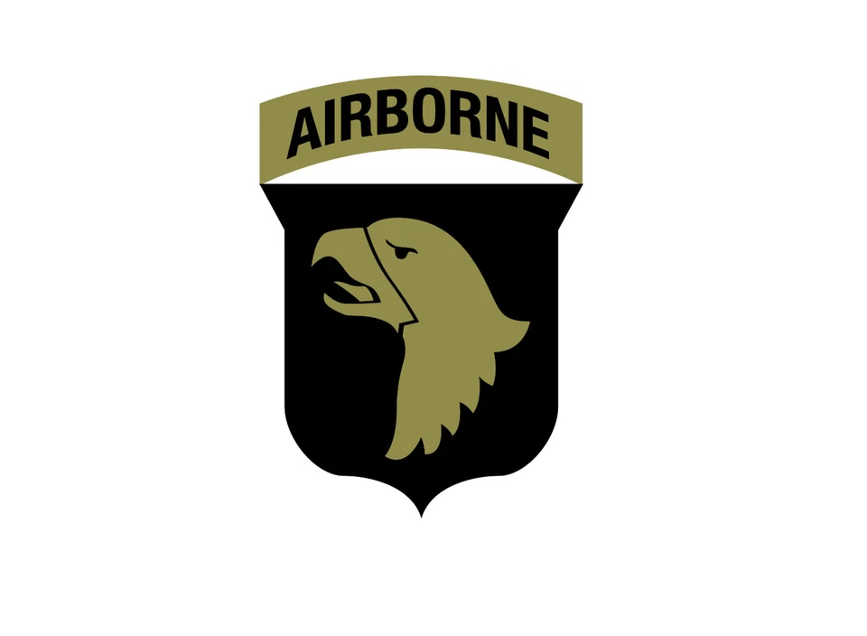 ORACAL 101st AIRBORNE Division Vinyl Window Decal/Sticker Black/Olive U.S. Army