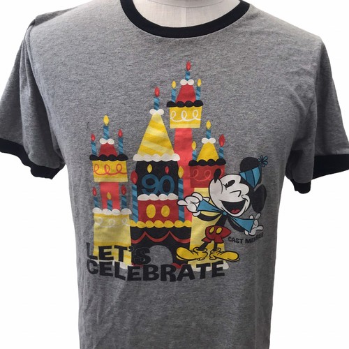 Disneyland Cast Member Exclusive Let S Celebrate Mickey T Shirt 18 M Disney Ebay