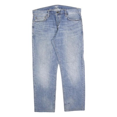 Carhartt Herren Relaxed Blue Denim Medium Wash W37 L28 Zip Closure Arbeitsjeans