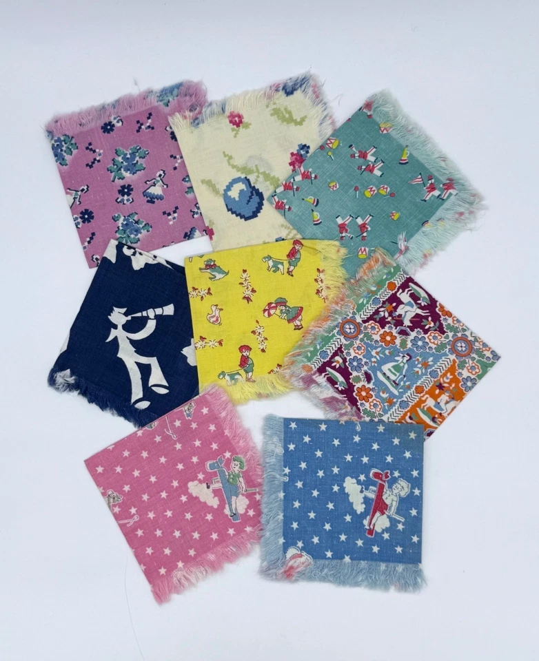 Vintage 1940s Childrens Handkerchiefs Set - Image 2 of 4