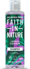 Faith In Nature 300ml Natural Lavender & Geranium Shampoo, Soothing, Vegan & Cr 17.60 per litre