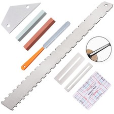 8 PCS Guitar Neck Straight Edge Kit, Guitar Neck Notched Straight Edge Luthie...