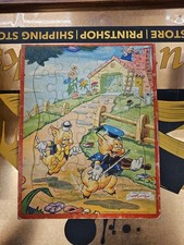 Vintage 1950's JayMar Jigsaw Puzzle of Walt Disney's Three Little Pigs