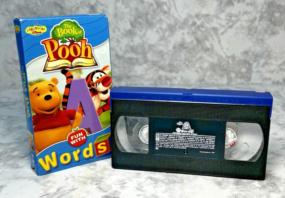Playhouse Disney The Book of Pooh VHS - Fun with WORDS -Educational Tape TESTED - Image 2 of 4