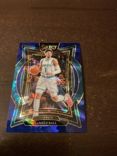 2024-25 Panini Select Charlotte Hornets Lamelo Ball Blue Cracked Iced Prizm Card