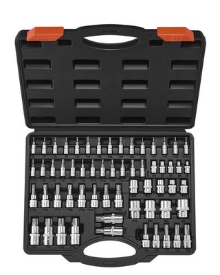 Torx Bit Socket and External Set, 60-Piece T6-T70,...