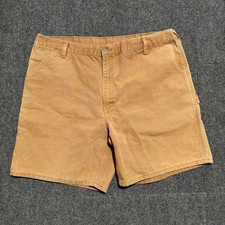 Vintage Carhartt WU1906 Carpenter Canvas Shorts Mens 42 Brown Made in USA
