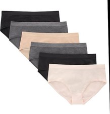 Hanes Girls Seamless Panties 6-Pack Assorted Colors, Size Medium