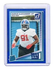 2025 Donruss Darius Alexander Card Press Proofs Blue Rookie New York Giants #379. rookie card picture