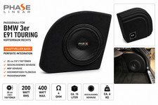 Phase Linear Auto Subwoofer passgenau f�r BMW 3er E 91 Touring Kofferraum