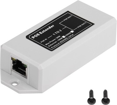 Gigabit PoE Extender 1000Mbps 1 In 2 Out 30W Netzwerk Repeater