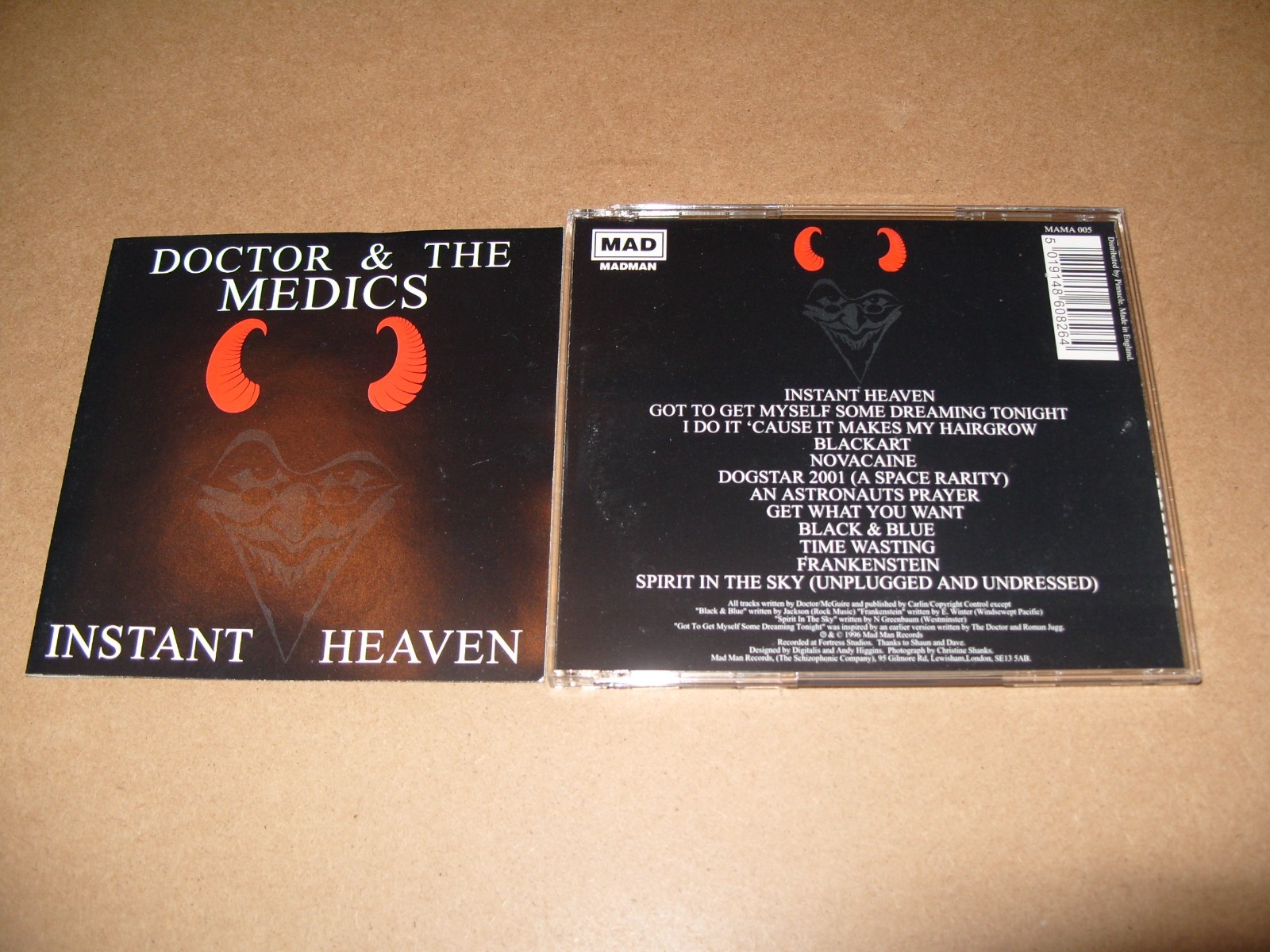 Doctor & the Medics -Instant Heaven 1996 CD + INLAYS EXCELLENT+ CONDITION. (M1)
