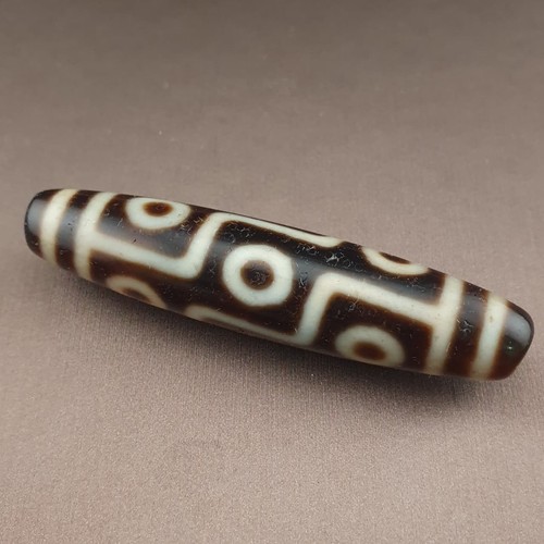 Antique Rare Himalayan 9-Eye Tibetan Agate Dzi Bead Amulet 55mm