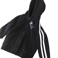 Boy's Children's Place 5T Black Dino Full Zip Hooded Jacket, Kids, Rain Snow