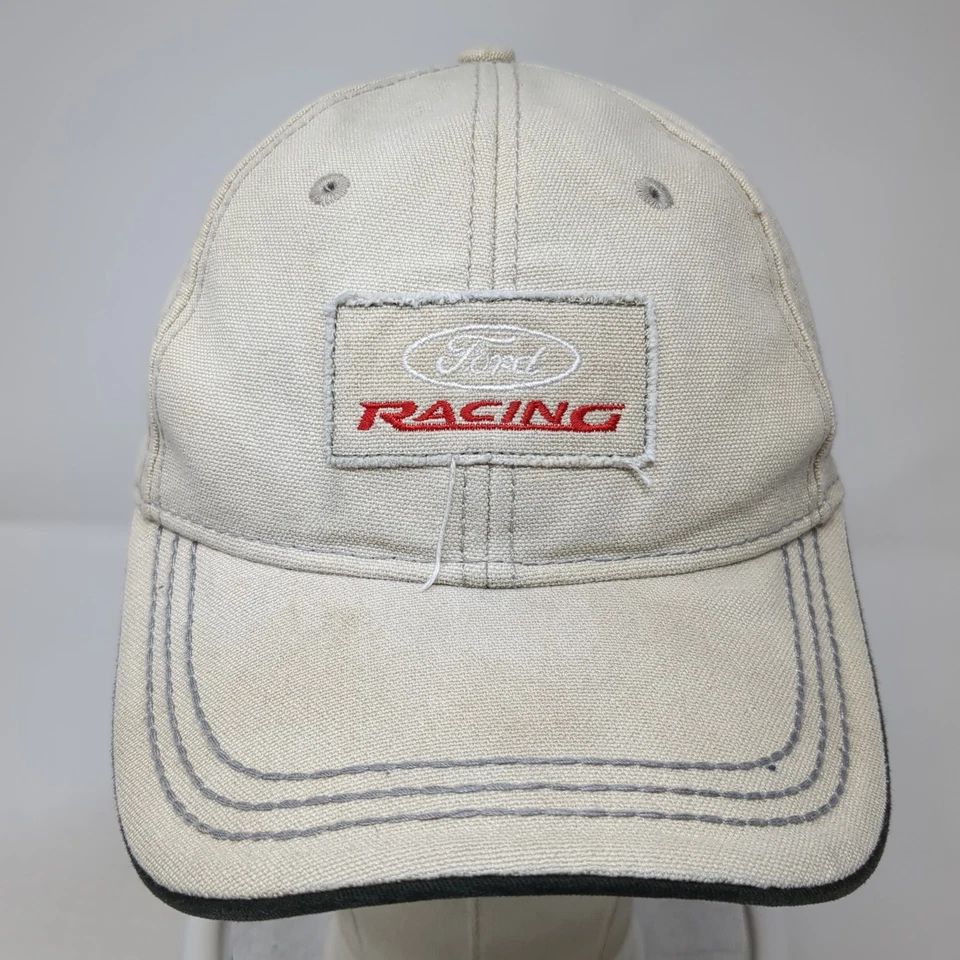 Gorra de béisbol Ford Racing Strapback beige talla única ajustable bordada Foto 2 de 4