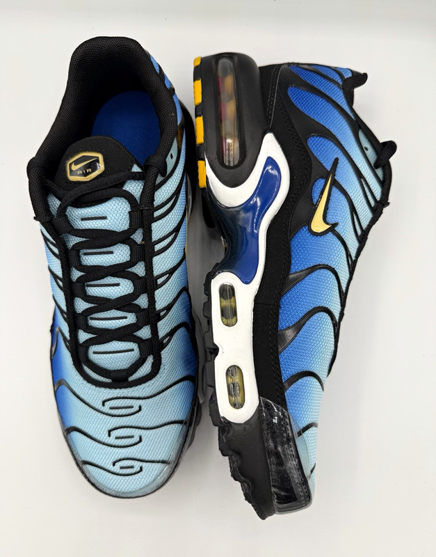 Nike Air Max Plus (GS) Unisex Kids Black/Sky Blue Low Top Sneakers US 6Y