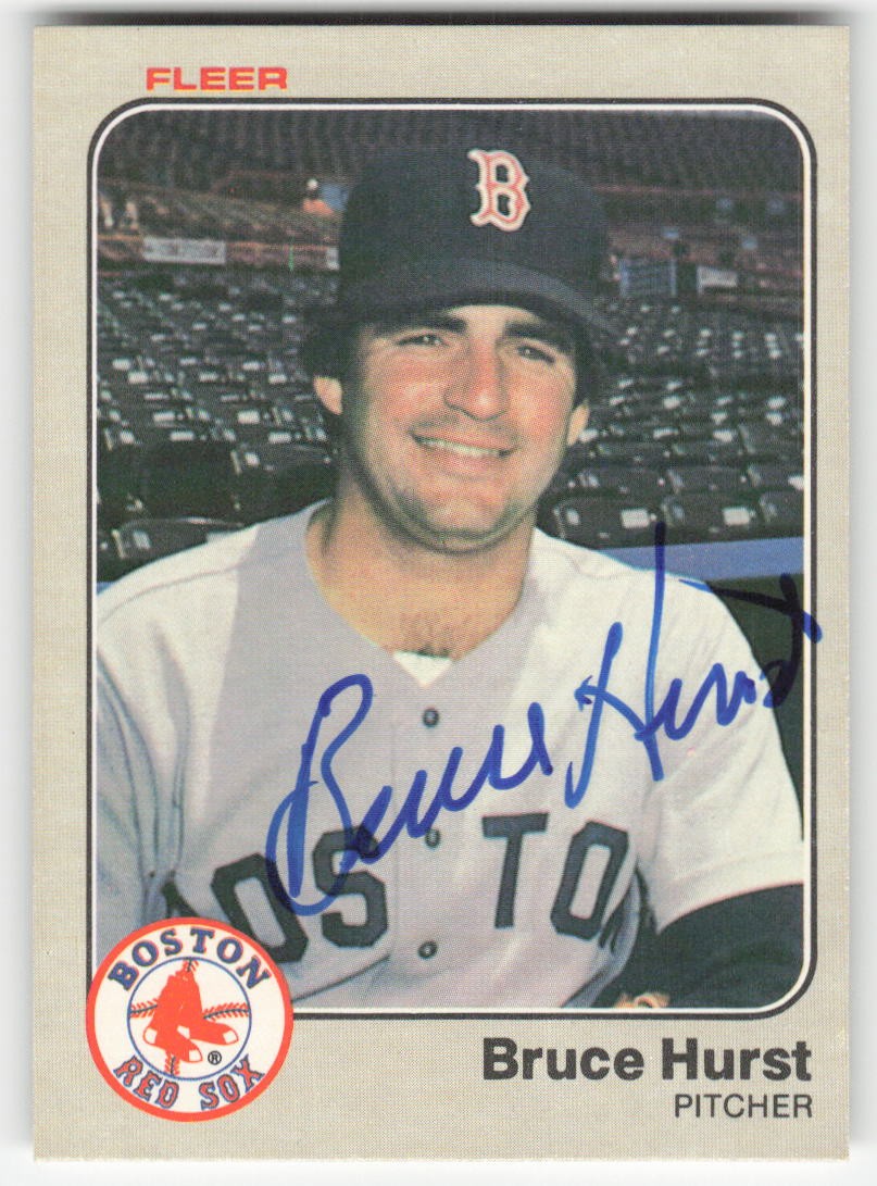 1983 Fleer #186 Bruce Hurst In Person Signed Auto 63836