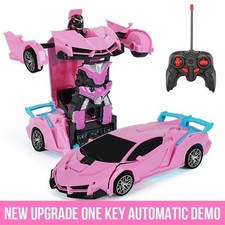 2 in 1 Transforming Remote Control Car, One-Click Deformation Robot RC Car Toys