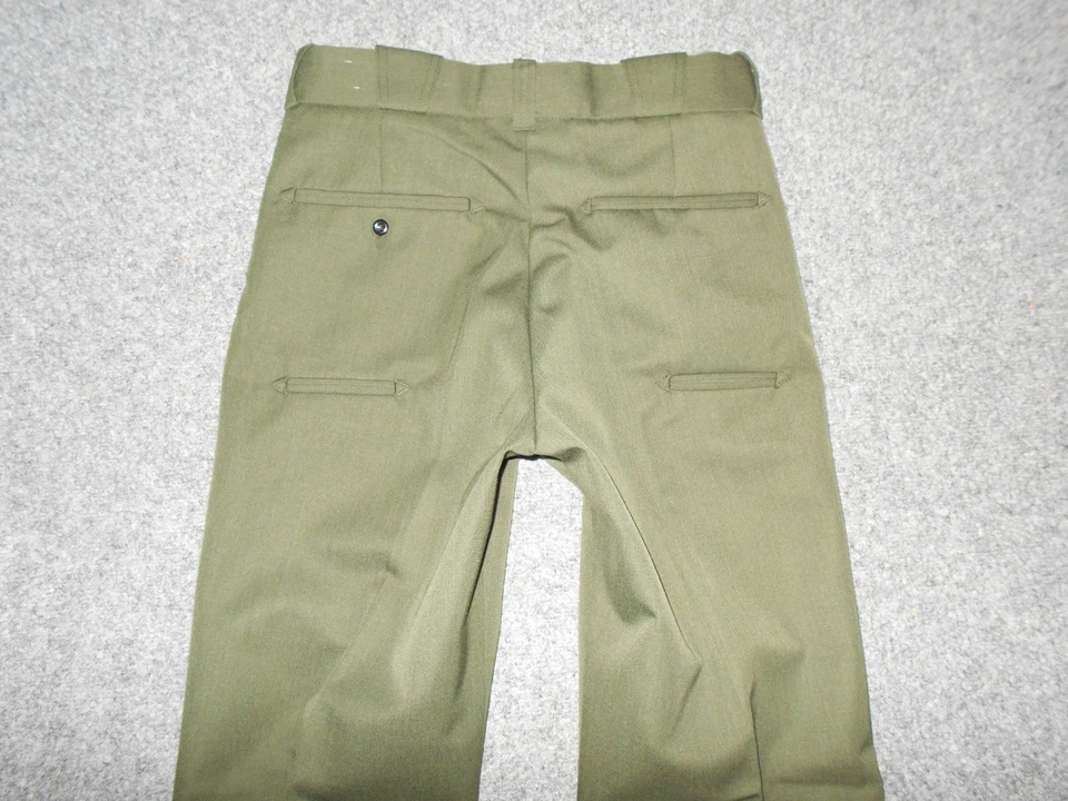 2 PAIRS FLYING CROSS NEW! LEGEND MENS 34 REG OLIVE GREEN WOOL BLEND PANTS     A3 - Image 3 of 4