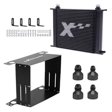 30 Row Aluminum Universal Oil Cooler Kit AN10 Engine with Air Guide & Brackets