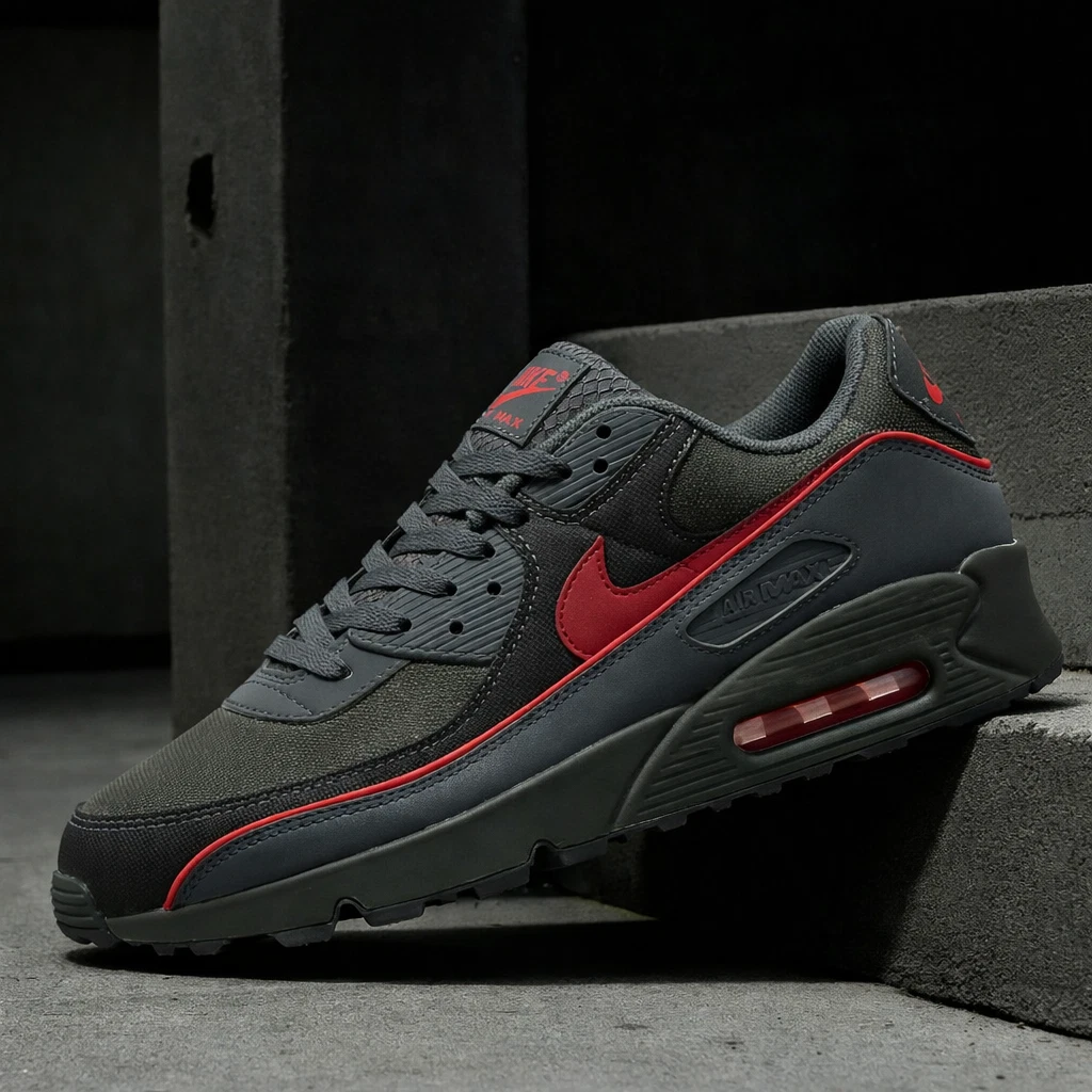 Nike Air Max 90 Iron Grey University Red for Sale | Authenticity