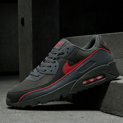 Nike Air Max 90 Premium Iron Grey University Red HV4517-001 Men's Size New