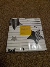 Brand New Kirkton House Black And White Star Print Single Duvet Set Easy Care