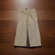 Talbots Petites Modern Khaki Pants Size 10P Beige Straight Leg Pockets Chinos