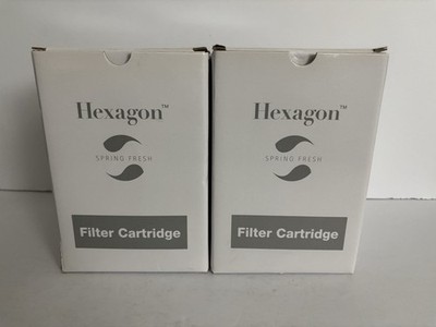 2x Hexagon Spring Fresh Water Filter Replacement Cartridges - Brand New