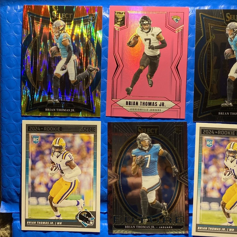 (RC)BRIAN THOMAS JR. Rookies - 7 CARD LOT Select Donruss Elite Score RC