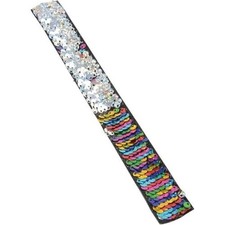 US Toy JA858 Rainbow Sequin Slap Bracelet - 24 Piece