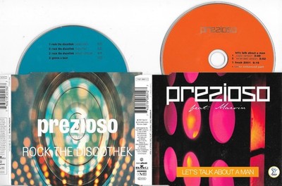 2 x PREZIOSO - let s talk about a man  + rock the discothek -  CD s