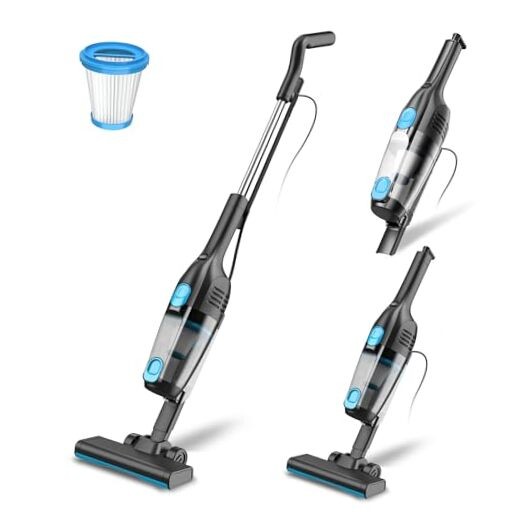 Corded Stick Vacuum Cleaner, 20000pa Powerful Suction Stick Vacuum with 16Ft