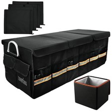 Car Trunk Organizer with Cooler, Collapsible Trunk Cargo Organizer for SUV, 9...